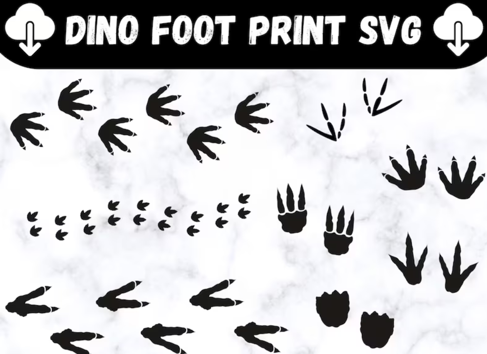 Dino Footprint Counting Mats